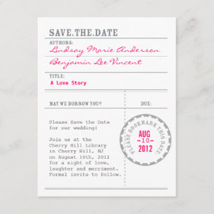 Bibliotheks-Karte Termin vormerken Save The Date