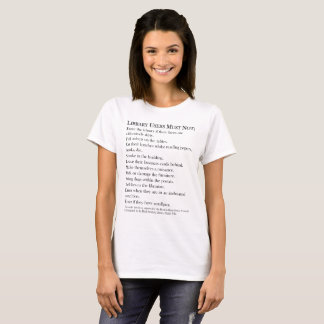 Bibliotheks-Regel-grundlegender T - Shirt