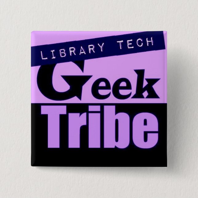 Bibliotheks-Technologie-Aussenseiter-Stamm Button (Vorderseite)