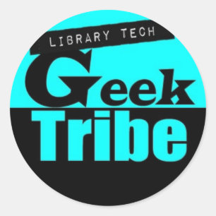 Bibliotheks-Technologie-Aussenseiter-Stamm Runder Aufkleber