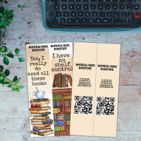 Bibliotheksbibliothek QR Funny Book Quote Lesezeic