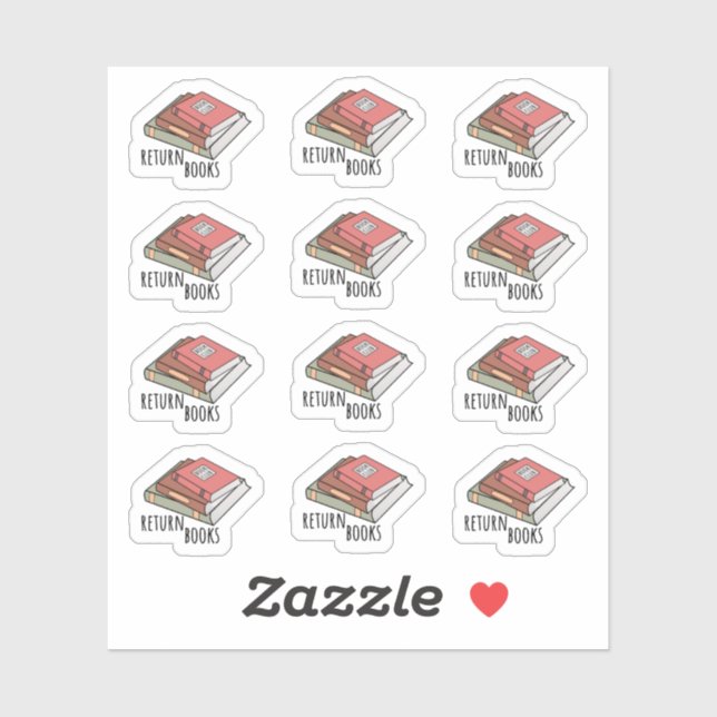 Bibliotheksbücher geben Erinnerung Studentenplaner Aufkleber (Blatt)