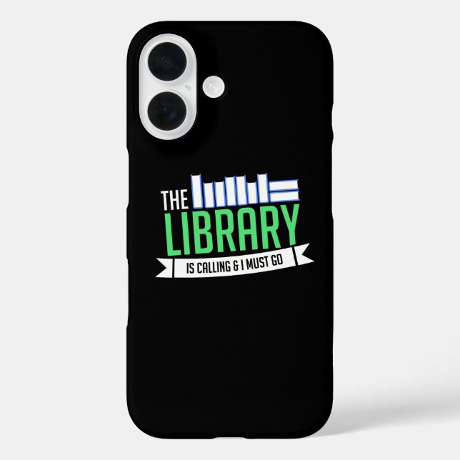 Bibliotheksbücher iPhone 16 Hülle (Rückseite)