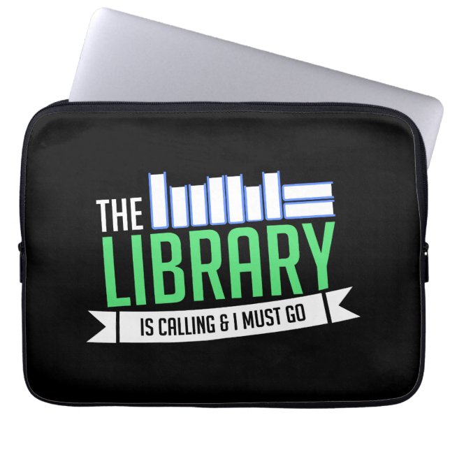 Bibliotheksbücher Laptopschutzhülle (Vorderseite)