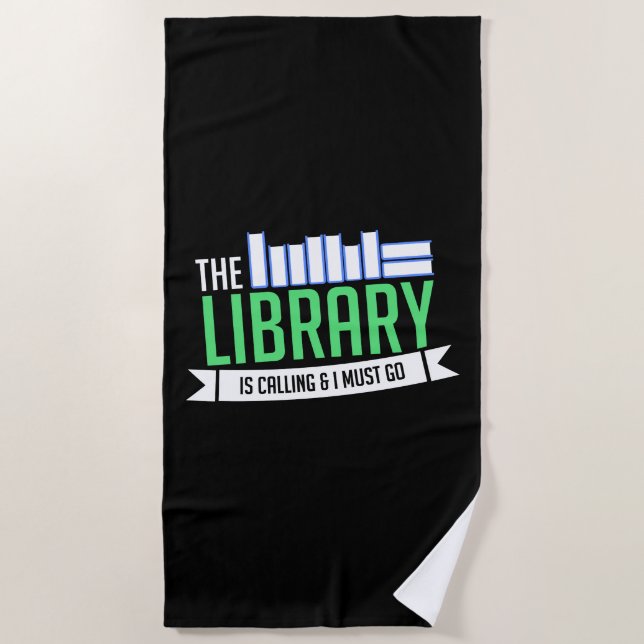 Bibliotheksbücher Strandtuch (Vorderseite)