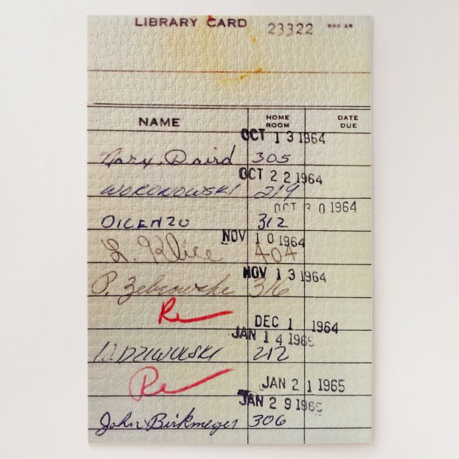 Bibliothekskarte 23322 (Vertikal)