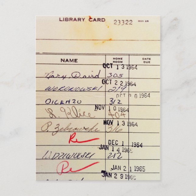 Bibliothekskarte 23322 postkarte (Vorderseite)