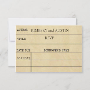 Bibliothekskarte   RSVP-Antwortkarte RSVP Karte