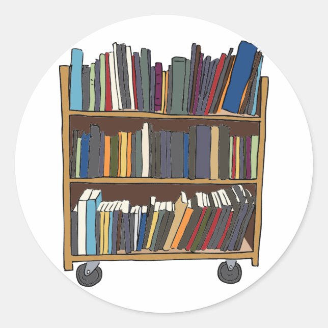 Bibliothekskarte Runder Aufkleber (Vorderseite)