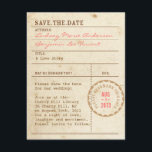 Bibliothekskarte Save the Date<br><div class="desc">Mit dieser Vintagen Library Save the Date Card verkünden Sie Ihren großen Tag stilvoll. Passen Sie die Karte an, indem Sie Namen, Datum und Hochzeitsort auf der Vorderseite drucken. Stellen Sie sicher, dass Sie alle Reisedetails und die Hochzeitswebsite auf der Rückseite angeben. Um die Farben anzupassen, klicken Sie oben auf...</div>