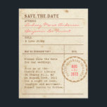 Bibliothekskarte Save the Date<br><div class="desc">Mit dieser Vintagen Library Save the Date Card verkünden Sie Ihren großen Tag stilvoll. Passen Sie die Karte an, indem Sie Namen, Datum und Hochzeitsort auf der Vorderseite drucken. Stellen Sie sicher, dass Sie alle Reisedetails und die Hochzeitswebsite auf der Rückseite angeben. Um die Farben anzupassen, klicken Sie oben auf...</div>