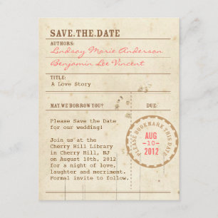 Bibliothekskarte Save the Date