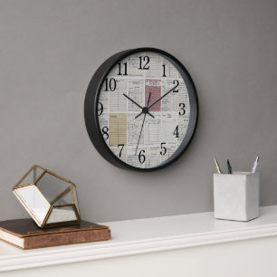 Bibliothekskarte Uhr