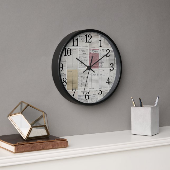 Bibliothekskarte Uhr (Büro)