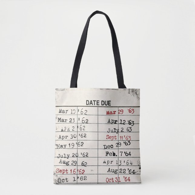 Bibliothekskarte zurückdrehen tasche (Vorderseite)