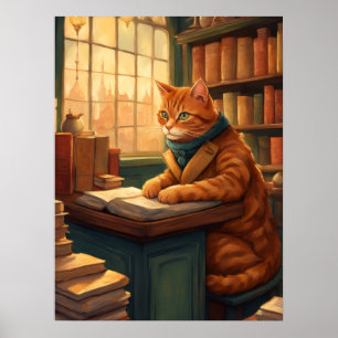 Bibliothekskatze #14 Poster