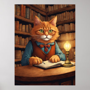 Bibliothekskatze #18 Poster
