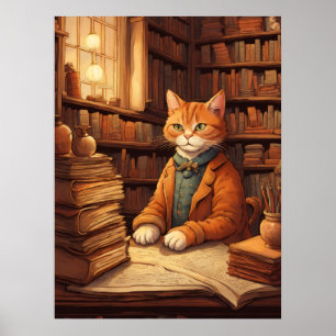Bibliothekskatze #2 Poster