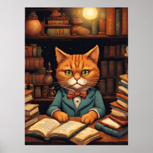 Bibliothekskatze #5 Poster