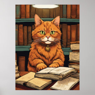 Bibliothekskatze #8 Poster
