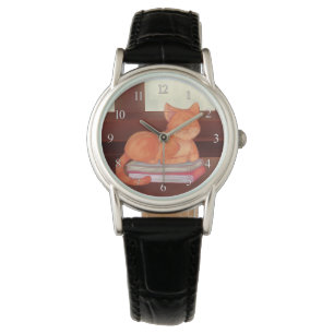 Bibliothekskatze Armbanduhr