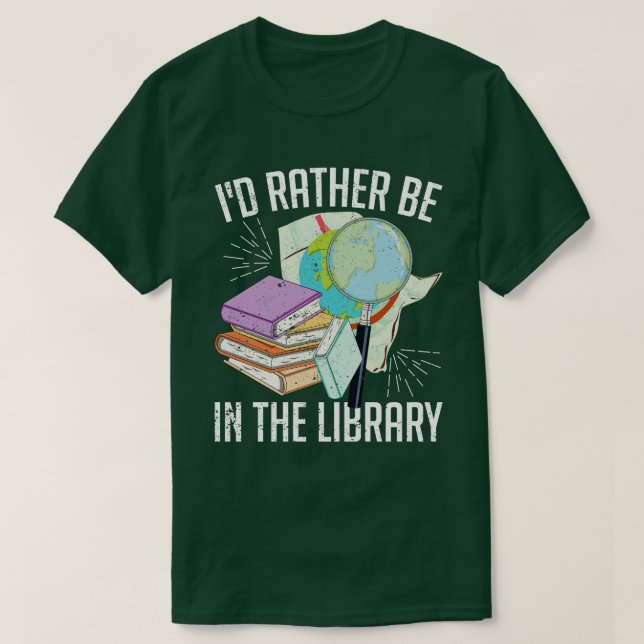 Bibliotheksleser Buch Lover Reader Funny Librarian T-Shirt (Design vorne)