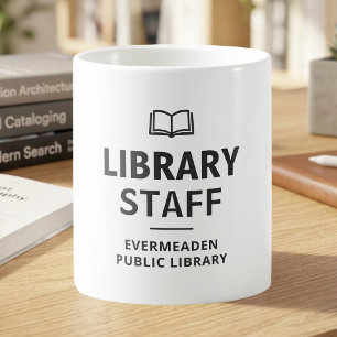 Bibliotheksliebhaber-Bibliothekspersonal individue Kaffeetasse
