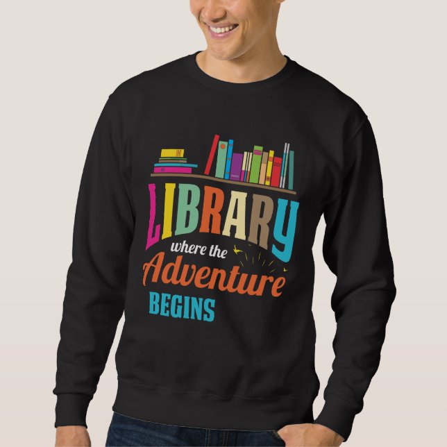 Bibliothekslüfter - Buchliebhaber Librarian Reader Sweatshirt (Vorderseite)