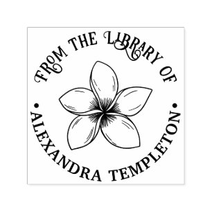 Bibliotheksname der tropischen Blume Plumeria Permastempel