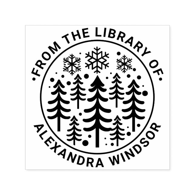 Bibliotheksname: Tannen und Schneeflocken #2 Permastempel (Design)