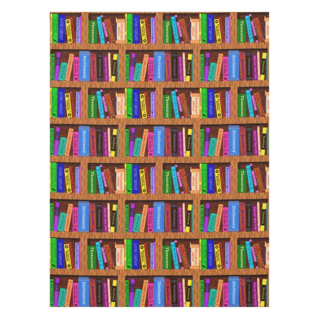 Bibliotheksregal-Muster Leser Buchsignierung Tischdecke (Vorderseite)
