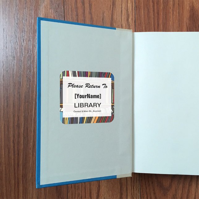 Bibliotheksrückgabeaufkleber Quadratischer Aufkleber (Von Creator hochgeladen)