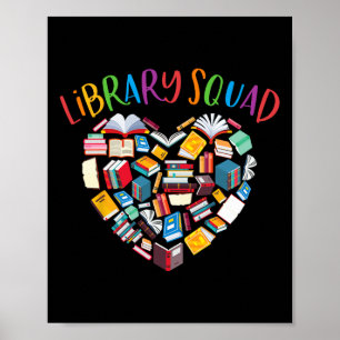 Bibliotheksteam Bibliothekar Bücherwurm Bücherlieb Poster