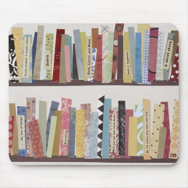 Bibliothekstroll-Mausunterlage Mousepad (Vorne)