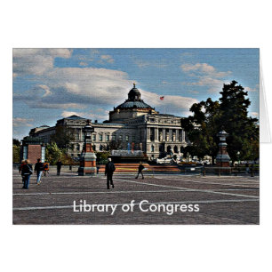 Bibliothèque du Congrès en Mosaic Motif Card