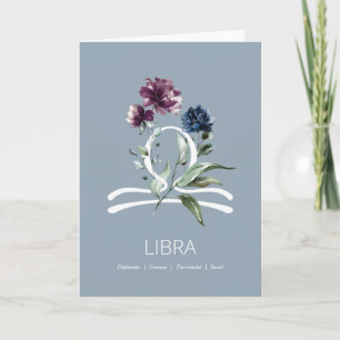 Bibliothèque florale moderne Carte d'anniversaire 