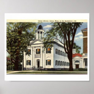 Bibliothèque, Lenox, Massachusetts 1932 Poster vin