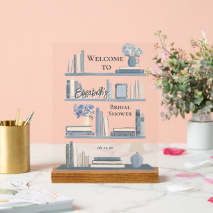 Bibliothèque poussiéreuse bleue fantaisiste Bienve