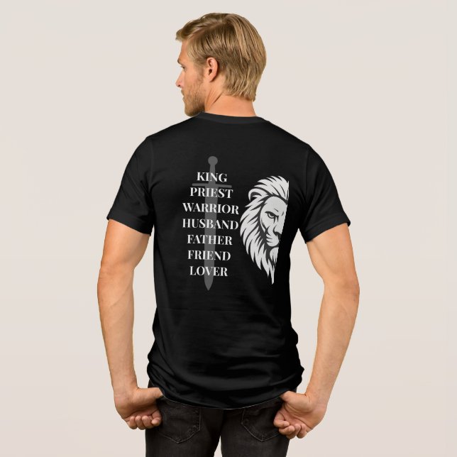 Biblisch maskulin Tri-Blend shirt (Rückseite voll)