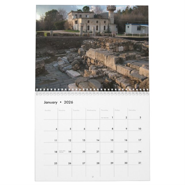 Biblische Archäologie-Standorte in Israel heute Kalender (Jan 2026)