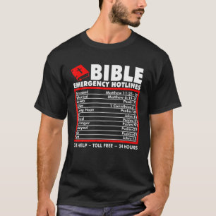 biblische Notrufnummern Cooles Christliches Design T-Shirt