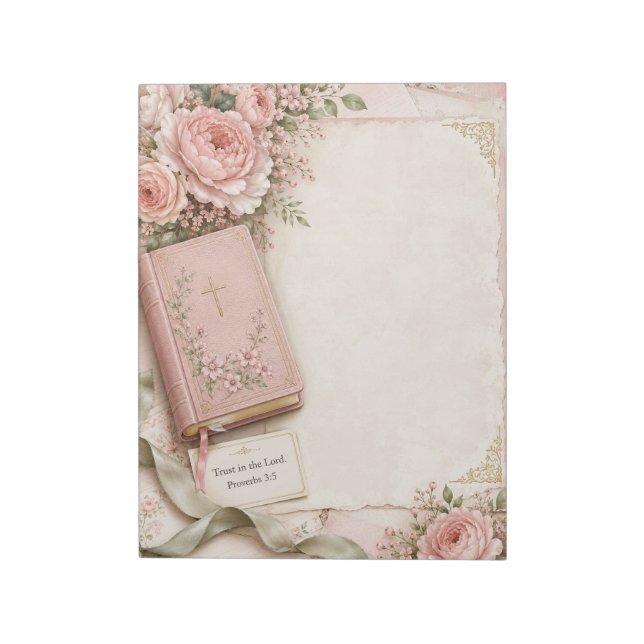 Biblisches Blumen Notizbuch Notizblock (Rotiert)