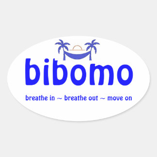 Bibomo Oval Sticker - Blau (4 pk)