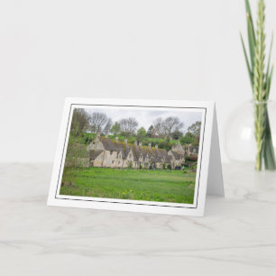Bibury Stone Hütten Grußkarte Karte