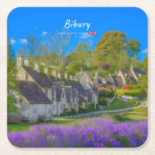 Bibury, Vereinigtes Königreich - Arlington Row Cot Rechteckiger Pappuntersetzer