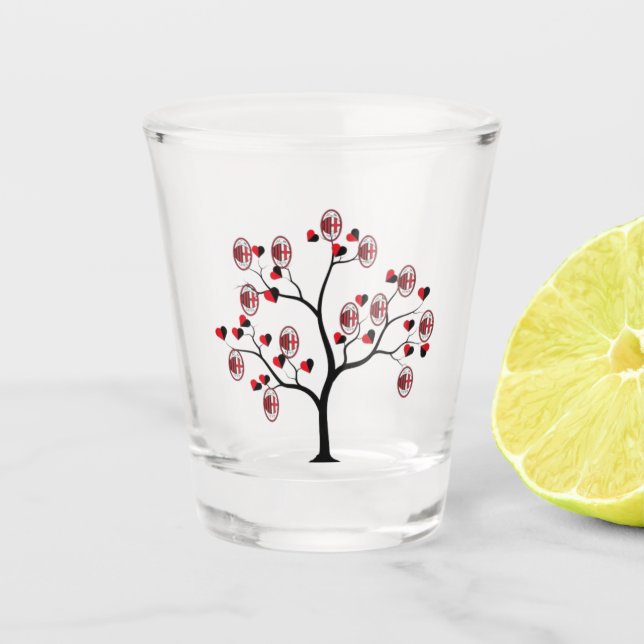 Bicchiere Milan calcio Schnapsglas (Vorderseite)
