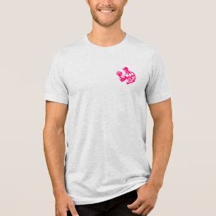 Bicep Curl Minimalist Gym - Purple Fitness Design Tri-Blend Shirt