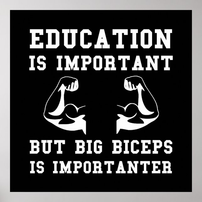 Biceps Wichtig Poster (Vorne)