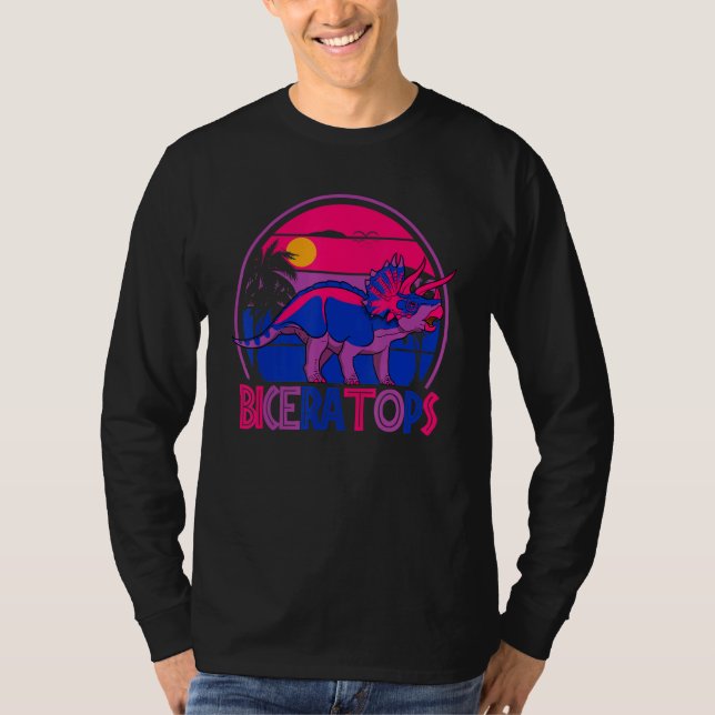 Biceratops Bisexual Ceratops Dinosaur LGBT Pride M T-Shirt (Vorderseite)