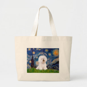 Bichon 1 - Starry Night Jumbo Stoffbeutel